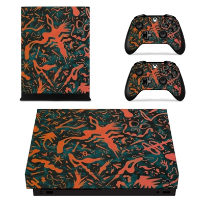 Custom Design decal skin for Xbox one X Console and 2 Controllers