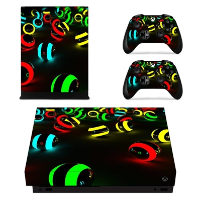 Neon ball decal skin for Xbox one X Console and 2 Controll.. Neon ball decal skin for Xbox one X Console and 2 Controll..