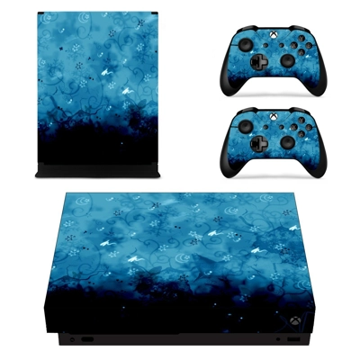 Beautiful Design decal skin for Xbox one X Console and 2 Controllers