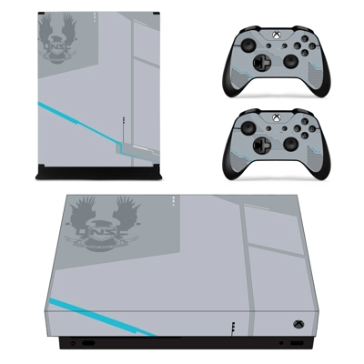 Factions on Halo Tactics UNSC decal skin for Xbox one X Console and 2 Controllers