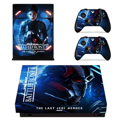 Star Wars Battlefront II decal skin for Xbox one X Console and 2 Controllers