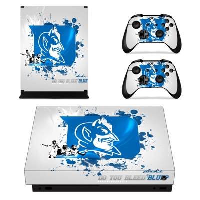 Duke blue devils meme decal skin for Xbox one X Console and 2 Controllers