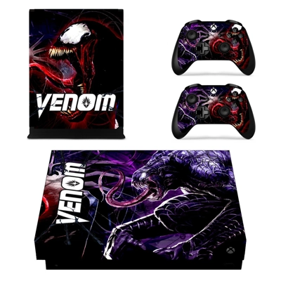 Venom decal skin for Xbox one X Console and 2 Controllers Venom decal skin for Xbox one X Console and 2 Controllers