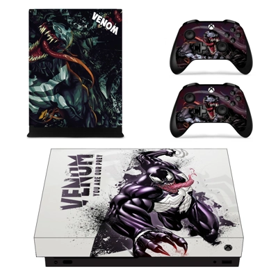 Venom decal skin for Xbox one X Console and 2 Controllers Venom decal skin for Xbox one X Console and 2 Controllers