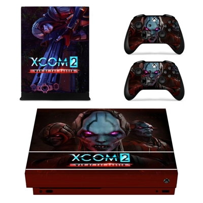 XCOM 2 War of the Chosen decal skin for Xbox one X Console and 2 Controllers