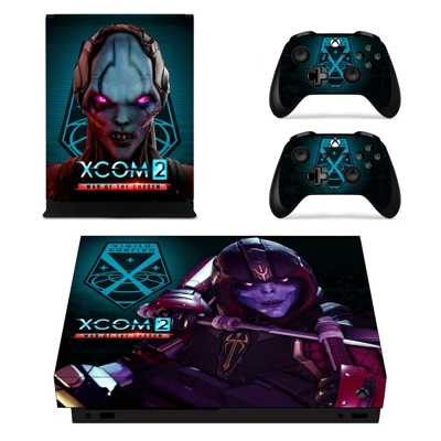 XCOM 2 War of the Chosen decal skin for Xbox one X Console and 2 Controllers