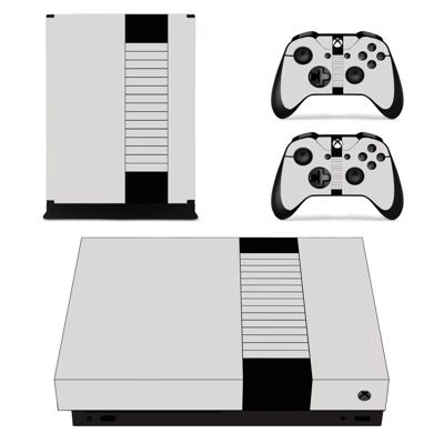 Classic design decal skin for Xbox one X Console and 2 Controllers