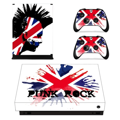 Punk Rock decal skin for Xbox one X Console and 2 Controll.. Punk Rock decal skin for Xbox one X Console and 2 Controll..