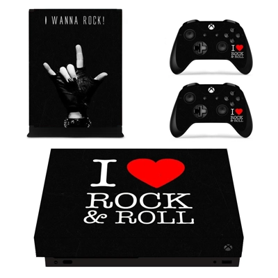 I love rock n roll decal skin for Xbox one X Console and 2.. I love rock n roll decal skin for Xbox one X Console and 2..
