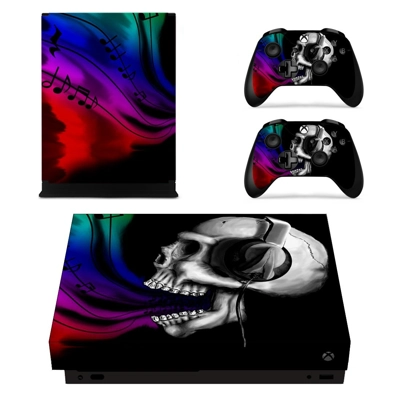 Devil Skull decal skin for Xbox one X Console and 2 Controllers