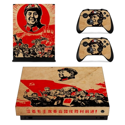 Sayings of mao decal skin for Xbox one X Console and 2 Controllers