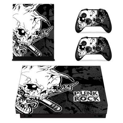 Punk Rock decal skin for Xbox one X Console and 2 Controll.. Punk Rock decal skin for Xbox one X Console and 2 Controll..