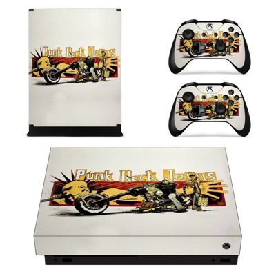 Punk Rock Jesus decal skin for Xbox one X Console and 2 Controllers