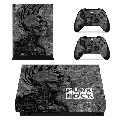 Punk Rock decal skin for Xbox one X Console and 2 Controll.. Punk Rock decal skin for Xbox one X Console and 2 Controll..