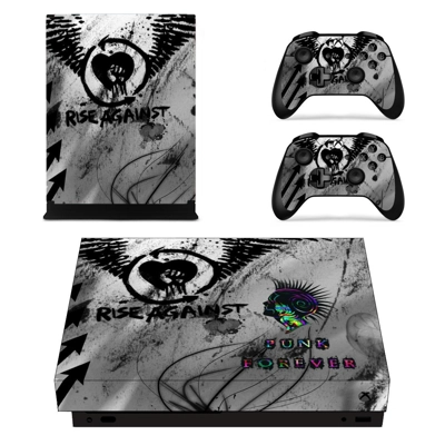 Rise Against decal skin for Xbox one X Console and 2 Contr.. Rise Against decal skin for Xbox one X Console and 2 Contr..