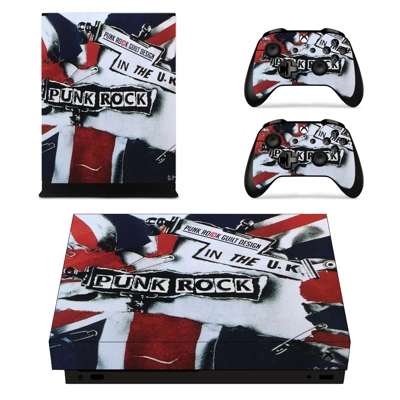 Punk Rock decal skin for Xbox one X Console and 2 Controll.. Punk Rock decal skin for Xbox one X Console and 2 Controll..