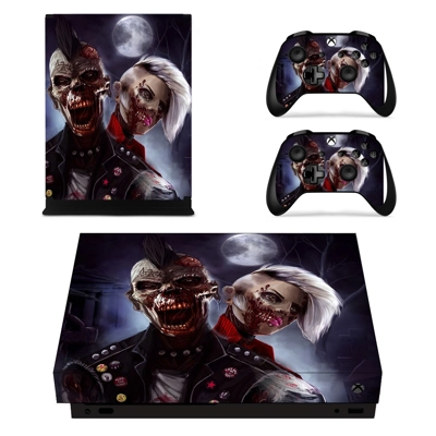 Horror Punk decal skin for Xbox one X Console and 2 Contro.. Horror Punk decal skin for Xbox one X Console and 2 Contro..