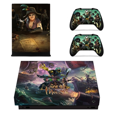 Sea of Thieves decal skin for Xbox one X Console and 2 Con.. Sea of Thieves decal skin for Xbox one X Console and 2 Con..