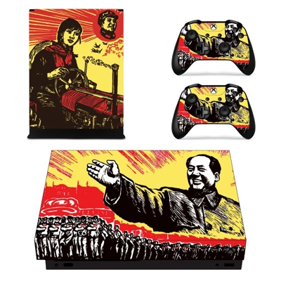 Chinese Revolution decal skin for Xbox one X Console and 2 Controllers