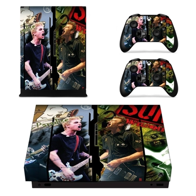Green day sum 41 decal skin for Xbox one X Console and 2 Controllers