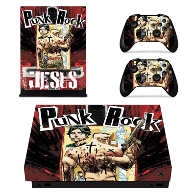 Punk Rock decal skin for Xbox one X Console and 2 Controll.. Punk Rock decal skin for Xbox one X Console and 2 Controll..