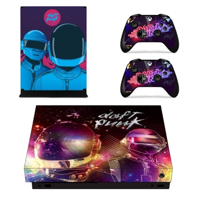 Daft Punk decal skin for Xbox one X Console and 2 Controll.. Daft Punk decal skin for Xbox one X Console and 2 Controll..