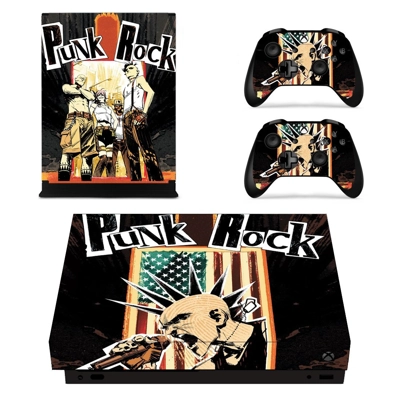 Punk Rock decal skin for Xbox one X Console and 2 Controll.. Punk Rock decal skin for Xbox one X Console and 2 Controll..