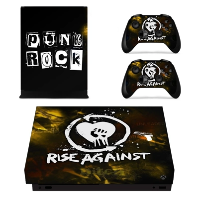 Punk Rock decal skin for Xbox one X Console and 2 Controll.. Punk Rock decal skin for Xbox one X Console and 2 Controll..