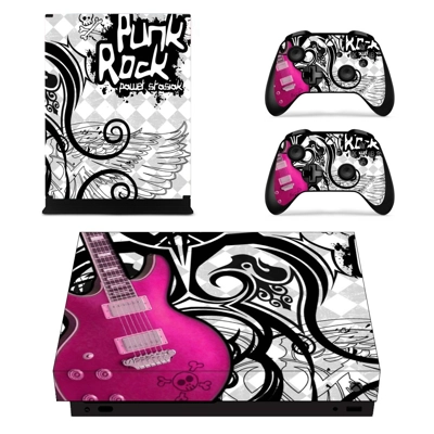 Punk Rock decal skin for Xbox one X Console and 2 Controll.. Punk Rock decal skin for Xbox one X Console and 2 Controll..