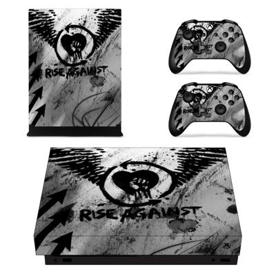 Rise Against decal skin for Xbox one X Console and 2 Contr.. Rise Against decal skin for Xbox one X Console and 2 Contr..