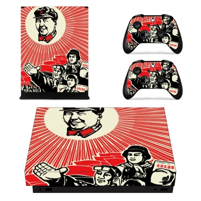 Chinese Revolution decal skin for Xbox one X Console and 2 Controllers