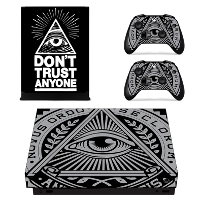 Do not trust anyone decal skin for Xbox one X Console and 2 Controllers