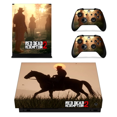 Red Dead Redemption 2 decal skin for Xbox one X Console an.. Red Dead Redemption 2 decal skin for Xbox one X Console an..