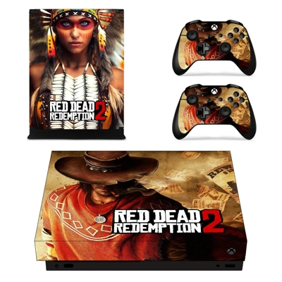 Red Dead Redemption 2 decal skin for Xbox one X Console and 2 Controllers