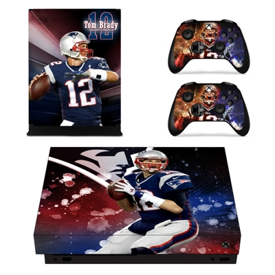 Tom Brady Quarterback decal skin for Xbox one X Console and 2 Controllers