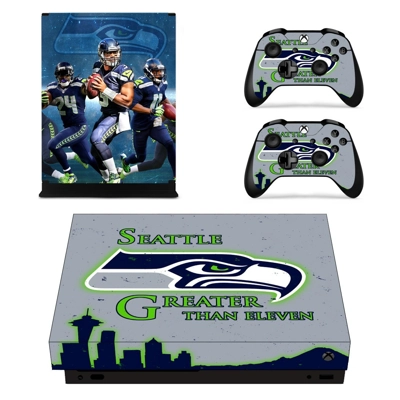 Seattle black hawk decal skin for Xbox one X Console and 2.. Seattle black hawk decal skin for Xbox one X Console and 2..