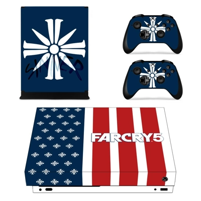 Far Cry 5 decal skin for Xbox one X Console and 2 Controllers