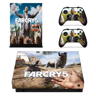 Far Cry 5 decal skin for Xbox one X Console and 2 Controllers