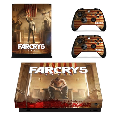 Far Cry 5 decal skin for Xbox one X Console and 2 Controllers
