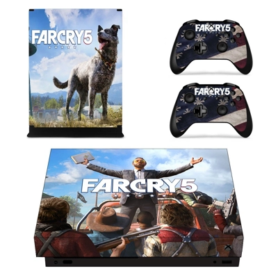 Far Cry 5 decal skin for Xbox one X Console and 2 Controllers