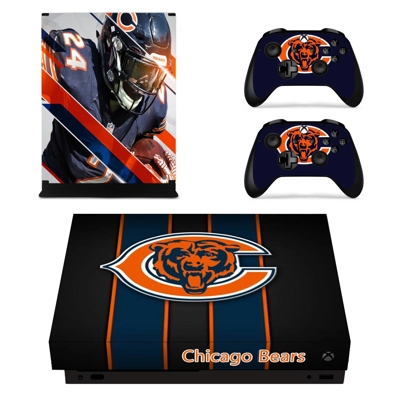 Chicago Bears decal skin for Xbox one X Console and 2 Cont.. Chicago Bears decal skin for Xbox one X Console and 2 Cont..