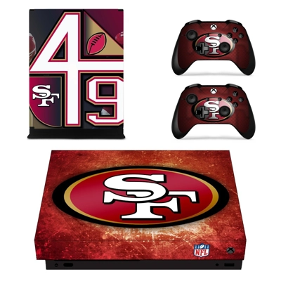 San Francisco 49ers decal skin for Xbox one X Console and 2 Controllers