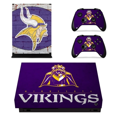 Minnesota Vikings decal skin for Xbox one X Console and 2 .. Minnesota Vikings decal skin for Xbox one X Console and 2 ..