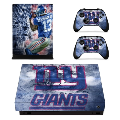 New York Giants decal skin for Xbox one X Console and 2 Co.. New York Giants decal skin for Xbox one X Console and 2 Co..