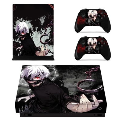 Tokyo Ghoul decal skin for Xbox one X Console and 2 Contro.. Tokyo Ghoul decal skin for Xbox one X Console and 2 Contro..