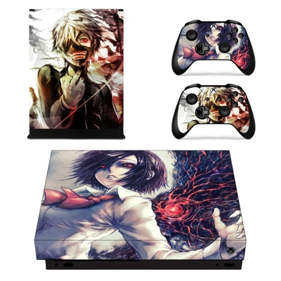 Tokyo Ghoul decal skin for Xbox one X Console and 2 Contro.. Tokyo Ghoul decal skin for Xbox one X Console and 2 Contro..