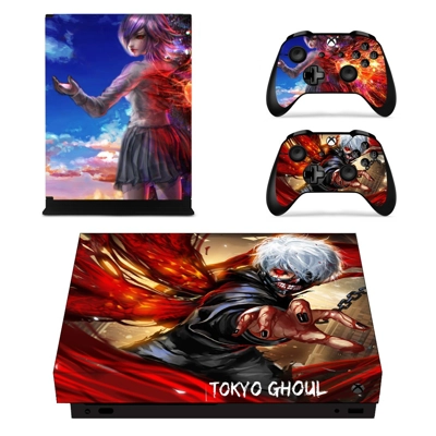 Tokyo Ghoul decal skin for Xbox one X Console and 2 Contro.. Tokyo Ghoul decal skin for Xbox one X Console and 2 Contro..