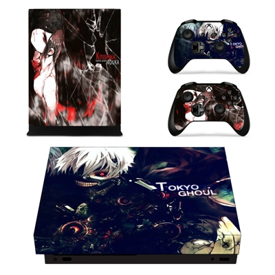Tokyo Ghoul decal skin for Xbox one X Console and 2 Controllers