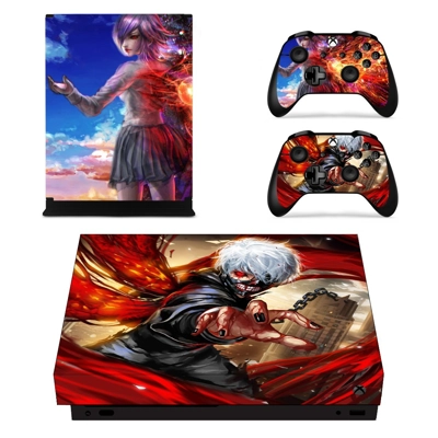 Tokyo Ghoul decal skin for Xbox one X Console and 2 Contro.. Tokyo Ghoul decal skin for Xbox one X Console and 2 Contro..