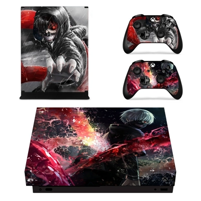 Tokyo Ghoul decal skin for Xbox one X Console and 2 Contro.. Tokyo Ghoul decal skin for Xbox one X Console and 2 Contro..